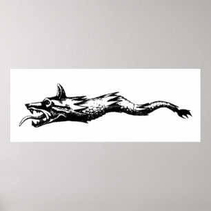 Poster dacia wolf drapeau du serpent histoire de la rouma