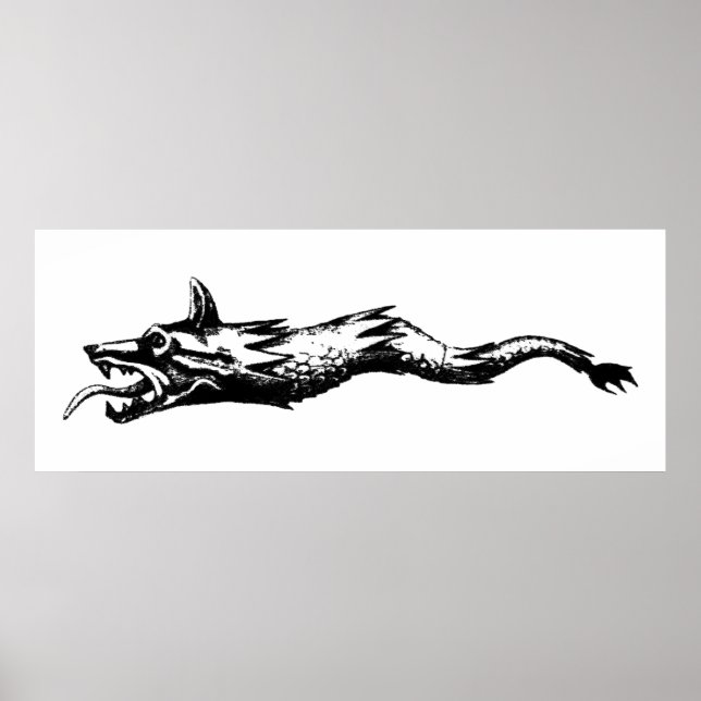 Poster dacia wolf drapeau du serpent histoire de la rouma (Devant)