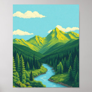 Poster DÃcoration murale de paysage de montagne du Colora