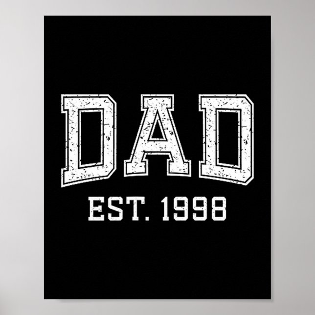 Poster Dad Est 1998 Dad D Fathers Day Ized  (Devant)