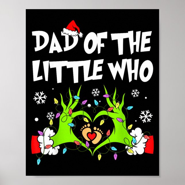 Poster Dad Of The Little Who Funny Christmas Pregnancy An (Devant)