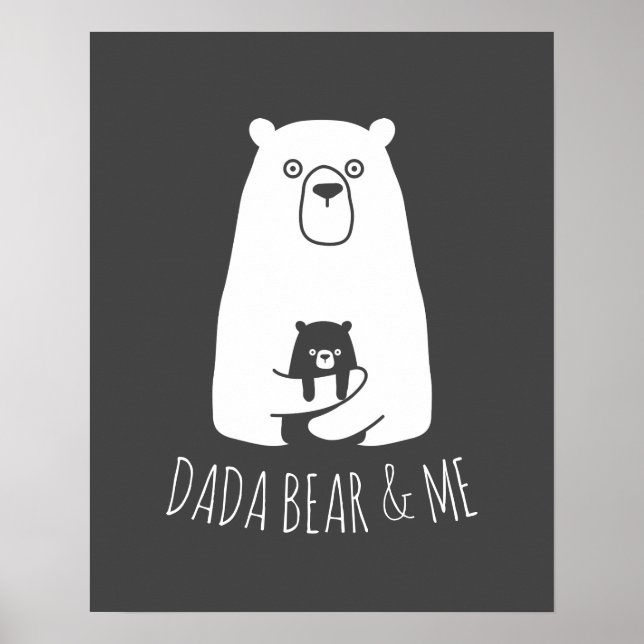 Poster DADA BEAR & ME | Papa Enfants Fils Fils Ours Dada (Devant)