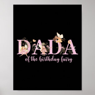 Poster Dada de la fée d'anniversaire Fille d'anniversaire