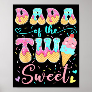 Poster Dada de la fille aux deux doux 2e anniversaire gla