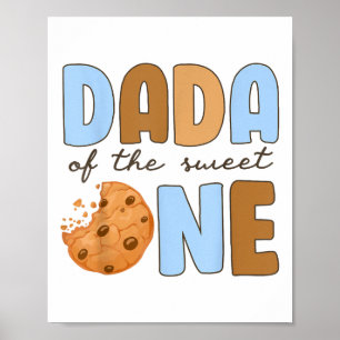Poster Dada Of The Sweet One Cookies And Milk 1er Anniver