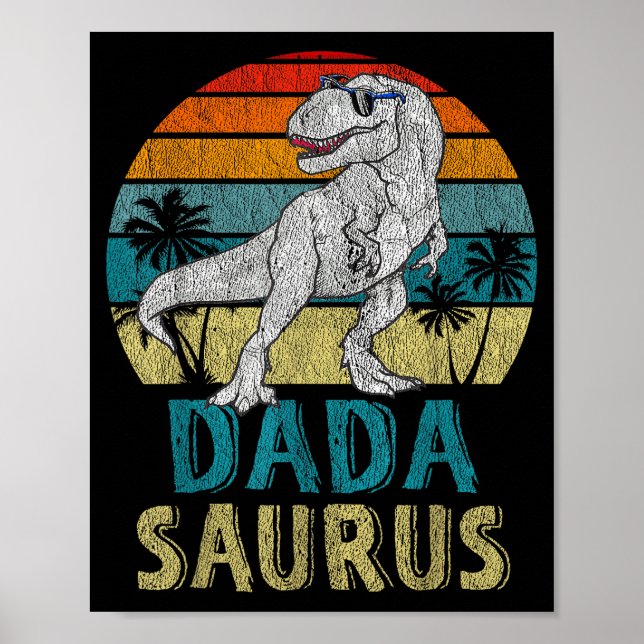 Poster Dadasaurus T Rex Dinosaur Dada Saurus Family Match (Devant)