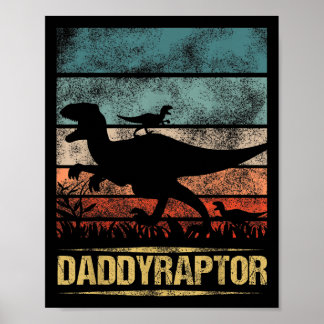 Poster Daddy Dinosaur Daddyraptor 2 Enfants Fête des père