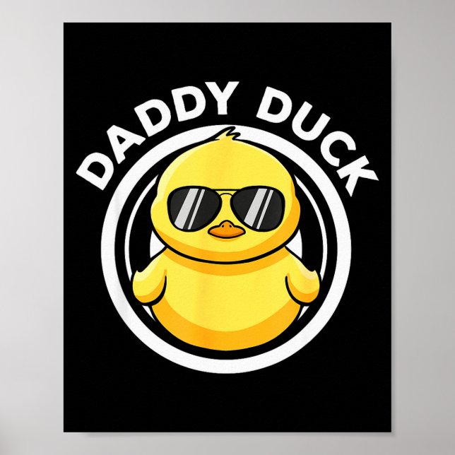 Poster Daddy Duck Dad I Love Ducks Family Lover Funny Rub (Devant)