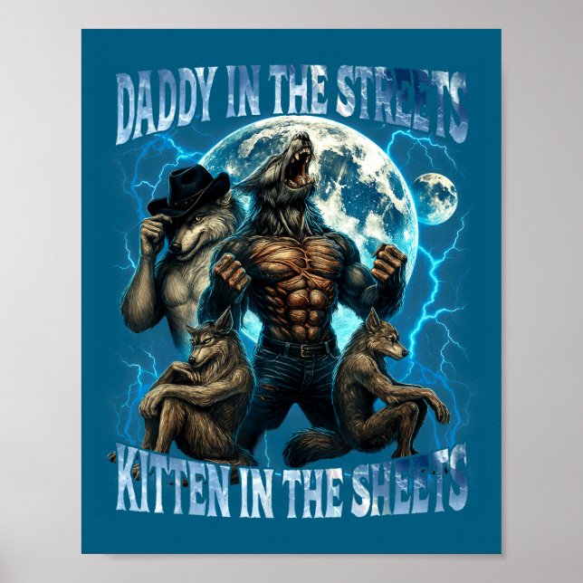 Poster Daddy In The Streets Kitten In The Sheets Funny Al (Devant)