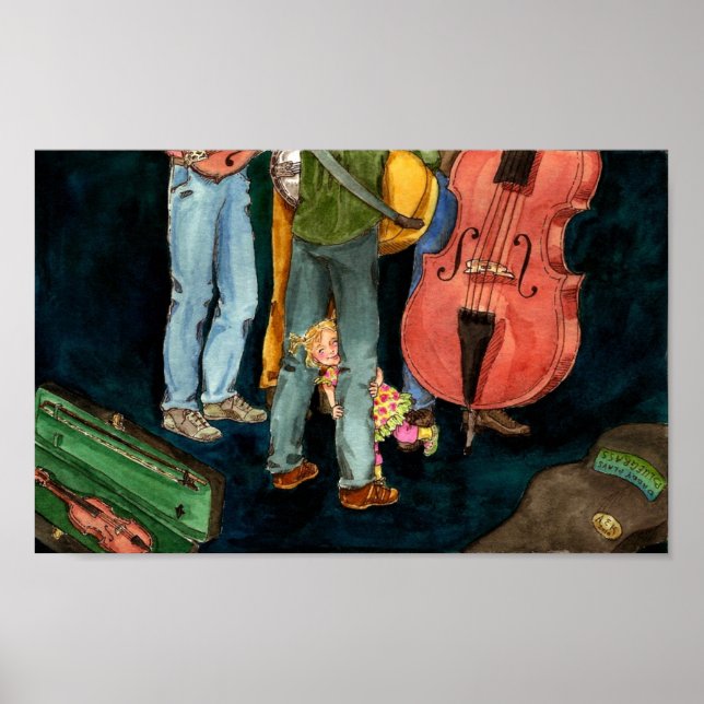 Poster daddy joue à l'affiche bluegrass (Devant)