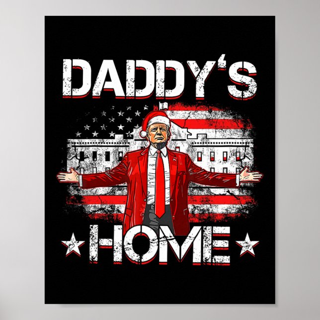 Poster Daddys Accueil Trump Xmas 2024 Trump amusant prend (Devant)