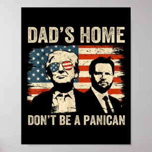 Poster Dads Accueil Ne Soyez Pas Un Panican Funny Pères T