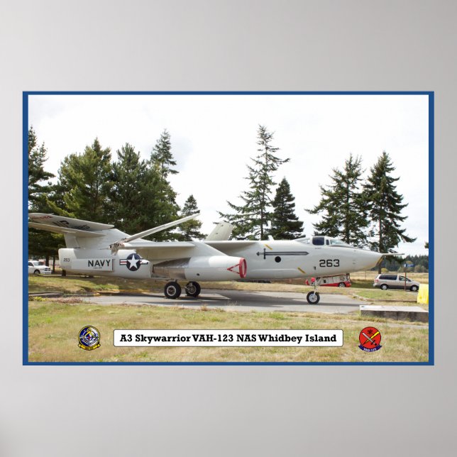 Poster d'aéronef A3 Skywarrior VAH 123 (Devant)