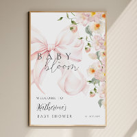 Poster d'Affiche de bienvenue Baby shower de bébé