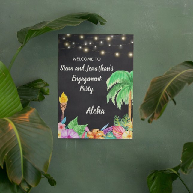 Poster d'Affiche de bienvenue du parti Tropical Lu (Créateur téléchargé)