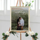 Poster d'Affiche de bienvenue mariage avec photo b