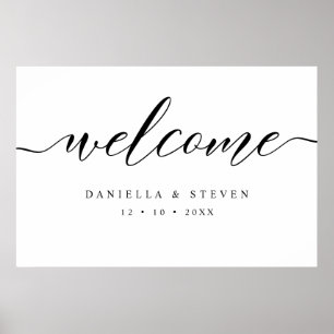 Poster d'Affiche de bienvenue mariage Script class