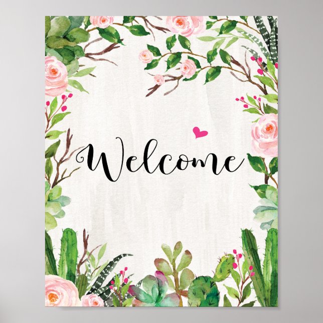 Poster d'Affiche de bienvenue Succulente Fiesta Ca (Devant)