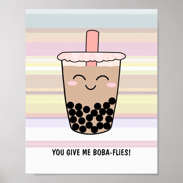 Poster d'affiche de thé au lait Boba (Devant)