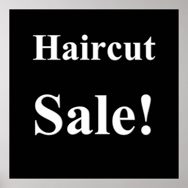 Poster d'affiche de vente de coupe de cheveux Matt (Devant)