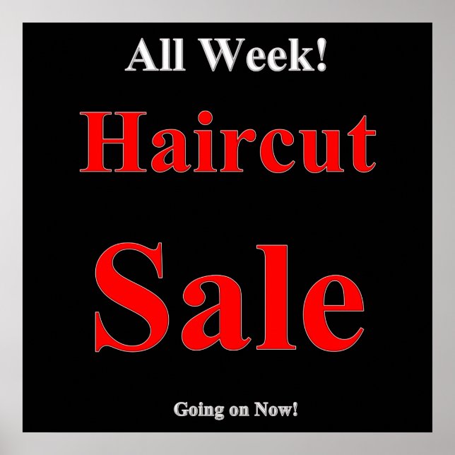 Poster d'affiche de vente de coupe de cheveux Matt (Devant)