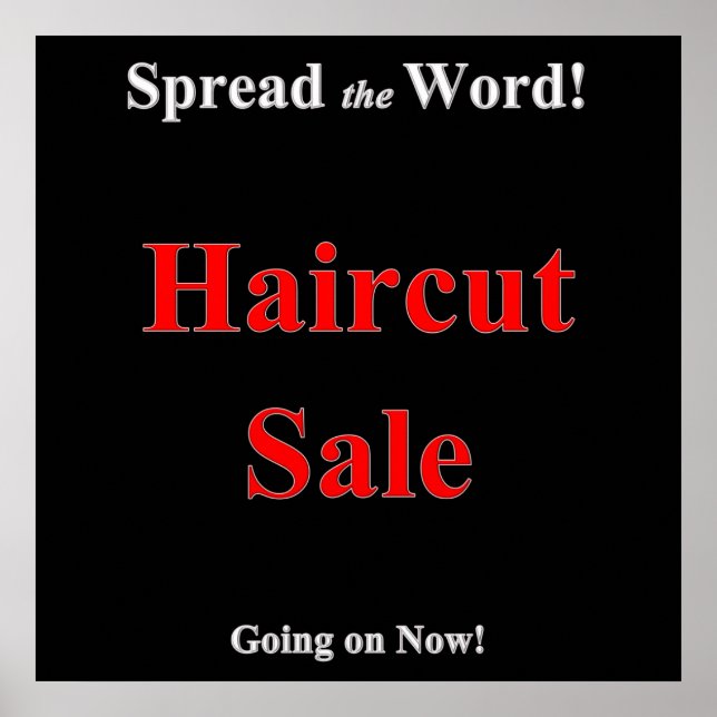 Poster d'affiche de vente de coupe de cheveux Matt (Devant)