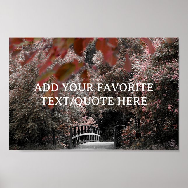 Poster d'affiche Motivational Custom Text Trees &  (Devant)