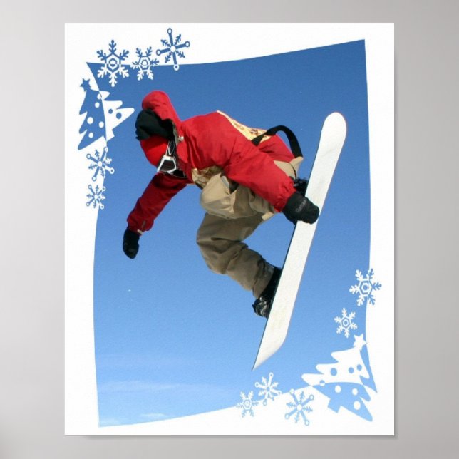 Poster d'affiche Snowboard Grab (Devant)