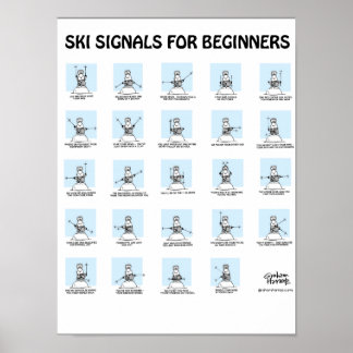 Poster d'affiches de ski pour débutants par Graham