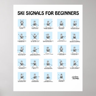 Poster d'affiches de ski pour débutants par Graham