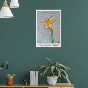 Poster Daffodique jaune simple
