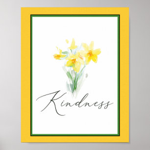 Poster Daffodiques d'aquarelle