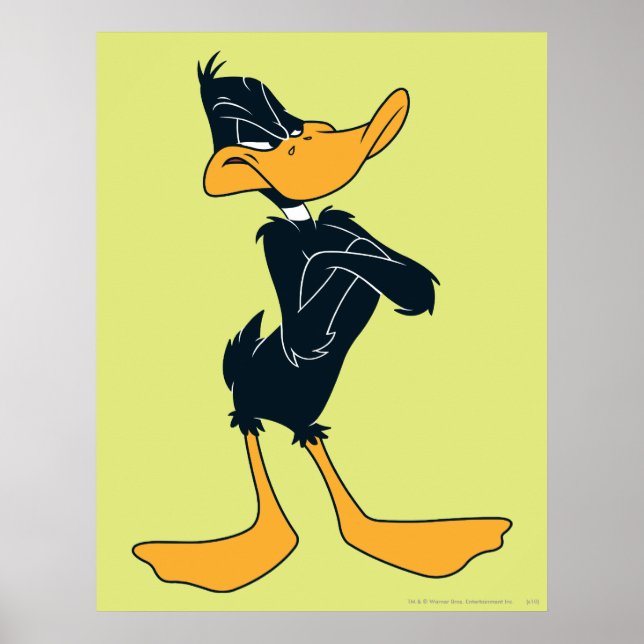 Poster DAFFY DUCK™ avec bras croisés (Devant)