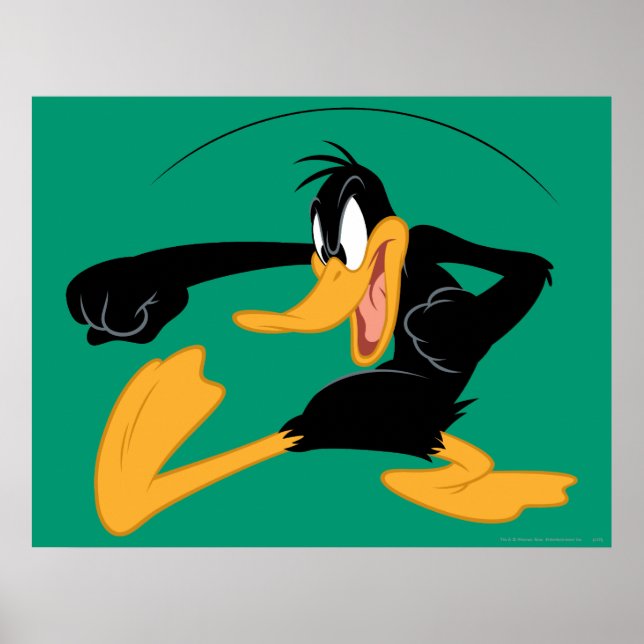 Poster DAFFY DUCK™ Balayage d'un poinçon (Devant)