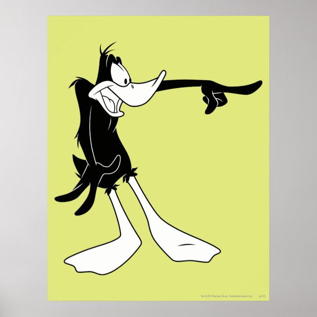 Poster DAFFY DUCK™ Choqué et Pointing (Devant)