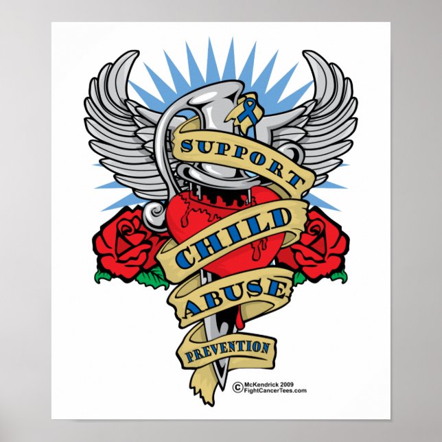 Poster Dagger pour la prévention de la maltraitance des e (Devant)