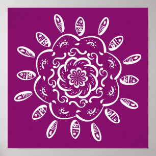 Poster Dahlia Mandala