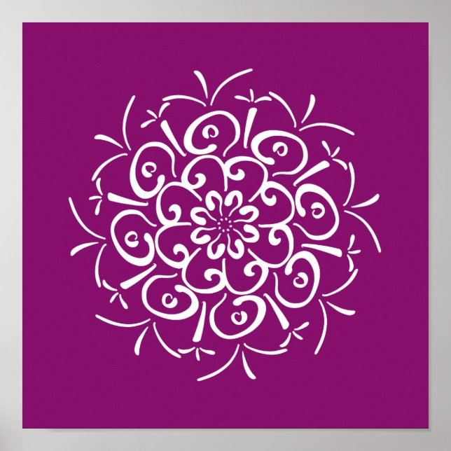 Poster Dahlia Mandala (Devant)