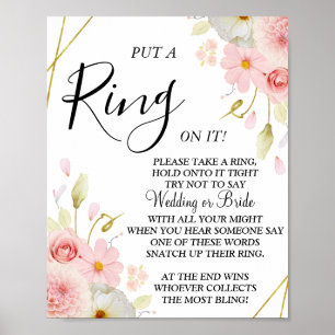 Poster Dahlia & Roses Mettez une bague signe de jeu de do