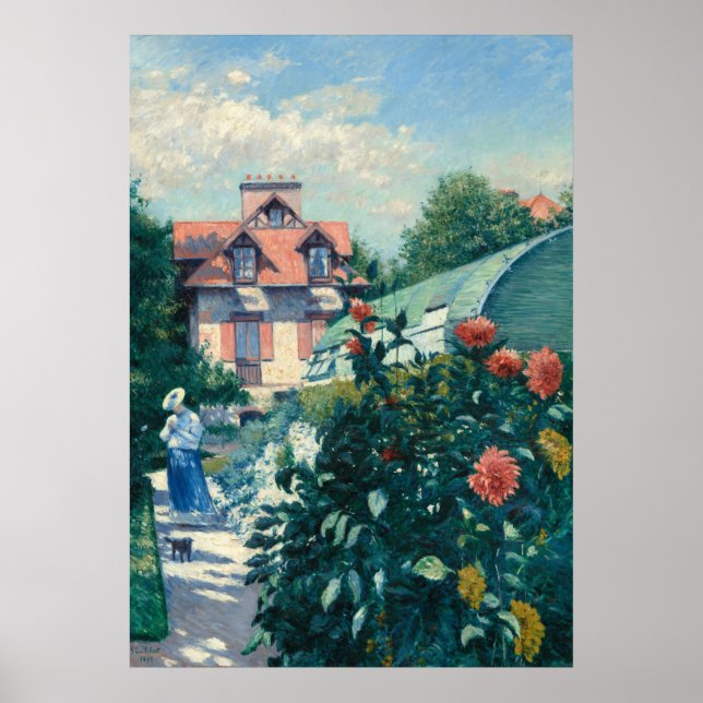 Poster Dahlias - Gustave Caillebotte Art (Devant)