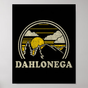 Poster Dahlonega Georgia Ga T Shirt Vintage Randonnée Mon
