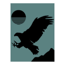 Poster d'aigle au design sauvage
