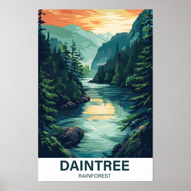 Poster Daintree Rainforest Queensland Australie Voyage (Devant)