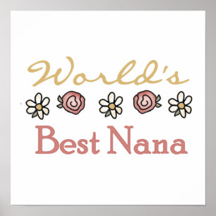 Poster Daisées et Roses Best Nana Cadeaux