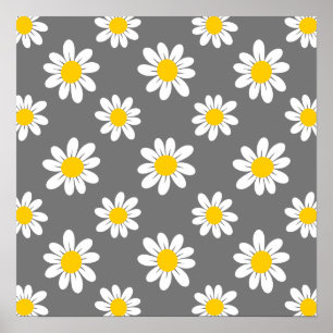 Poster Daisies de White Yellow