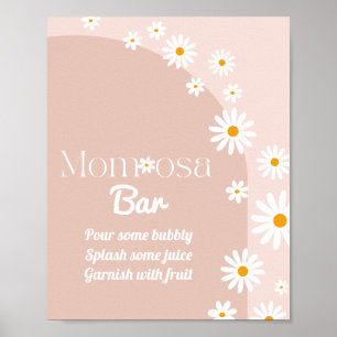 Poster Daisy Baby in florom Boho Girl Baby shower bar