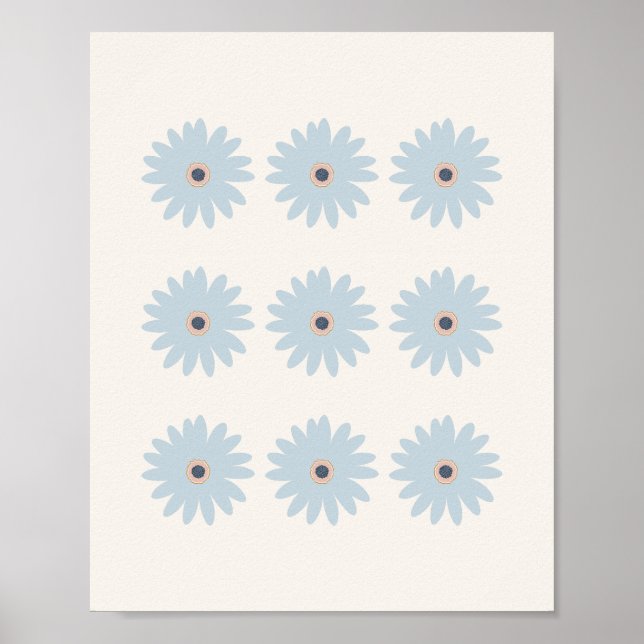 Poster Daisy bleu clair (Devant)