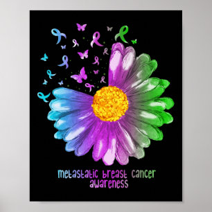 Poster Daisy Butterfly Metastatic Breast Cancer Awareness