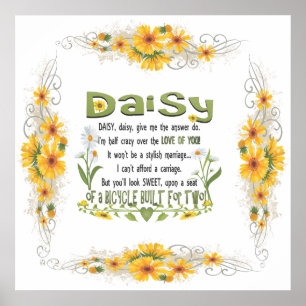 Poster Daisy, daisy, donne-moi ta réponse.