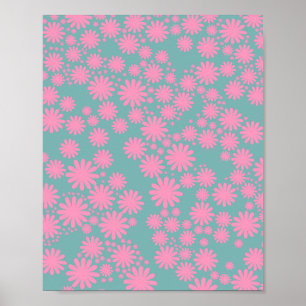 Poster Daisy Garden 06 Monnaie Et Rose
